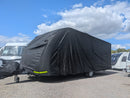Breathable Waterproof 4Ply Caravan Cover with Free Hitch Cover Black 21-23ft
