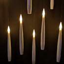 Set of 10 15cm Floating White LED Battery Candles in Warm White with Remote Control