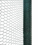 5m x 0.6m x 25mm Green PVC Coated Galvanised Chicken Garden Wire Netting / Fencing