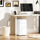 Vinsetto Steel Filing Cabinet with Lock and Wheels for Home Office