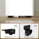 Vinsetto Steel Filing Cabinet with Lock and Wheels for Home Office