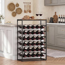 HOMCOM 30 Bottles Wine Rack, 6 Tier Wine Storage Holder, Rustic Brown