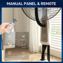HOMCOM 18" Pedestal Fan With Water Mist Spray Standing Fan, 2.8L Tank, White