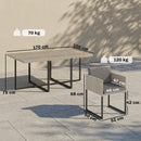 Outsunny Rattan Garden Furniture Set, Rattan Table and Chairs with Cushions