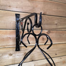 35cm Large Black Metal Spanish Garden Wall Hanging Basket
