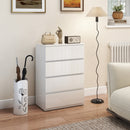 HOMCOM Bedroom Chest of Drawers, High Gloss 4 Drawers Dresser, White
