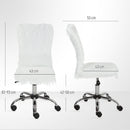 HOMCOM Armless Makeup Vanity Chair, Swivel Computer Chair