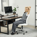 HOMCOM Armless Makeup Vanity Chair, Swivel Computer Chair