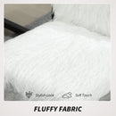 HOMCOM Armless Makeup Vanity Chair, Swivel Computer Chair