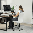 HOMCOM Armless Makeup Vanity Chair, Swivel Computer Chair