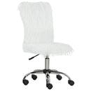 HOMCOM Armless Makeup Vanity Chair, Swivel Computer Chair
