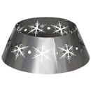 HOMCOM Christmas Tree Base Cover With Hollow Snowflake Patterns Xmas Decoration