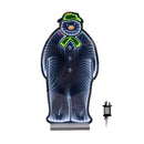 60cm Infinity Light up The Snowman Christmas Decoration with White LEDs on Wooden Base