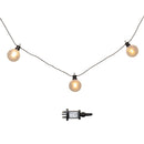 4.5m Set of 10 Frosted Ball Style Cap String Lights with Filament in Warm White