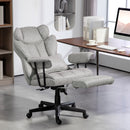 HOMCOM Office Chair, Ergonomic Desk Chair With Foot Rest - Grey/Black