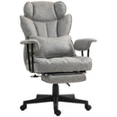 HOMCOM Office Chair, Ergonomic Desk Chair With Foot Rest - Grey/Black