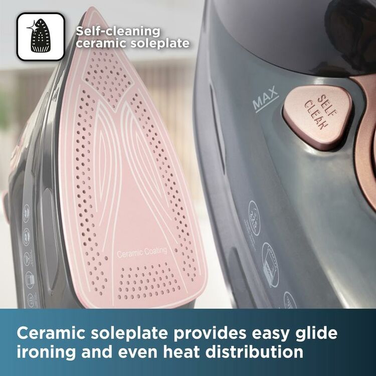 Black And Decker Corded Steam Iron 3000w - Rose Gold