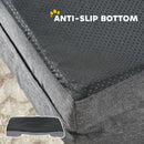 PawHut Dog Sofa Bed, Washable Pet Bed With Non-Slip Bottom, Grey