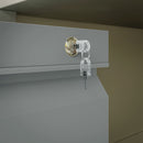 Vinsetto 3 Drawer File Cabinet, Lockable Metal Filling Cabinet - Yellow/Grey/Green