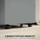 Vinsetto 3 Drawer File Cabinet, Lockable Metal Filling Cabinet - Yellow/Grey/Green