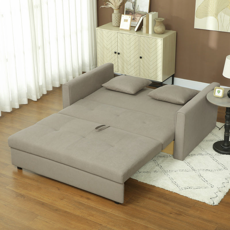 HOMCOM 2 Seater Sofa Bed Convertible Bed Settee w/ 2 Cushions
