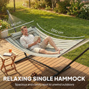 Outsunny Outdoor Hammock with Stand Detachable Pillow, 120kg Capacity, Green