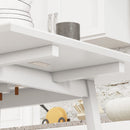 Extendable Kitchen Table for 2-4, Folding Drop Leaf Dining Table, White