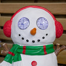 25cm Battery Operated Outdoor Blinkin' Frosty Snowman Christmas with White LEDs & Timer Function