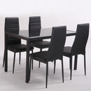 Livingandhome Set of 4 Modern Faux Leather Armless High Back Dining Chairs