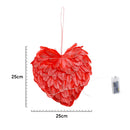 Livingandhome LED Light Red Feather Creative Hanging Ornament