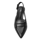 Slingback Pointed Closed Toe Heels Slingback Loafers - Black
