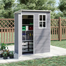 Livingandhome Plastic Outdoor Garden Tool Shed