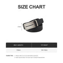 Modishion Automatic Buckle Leather Belt - Black