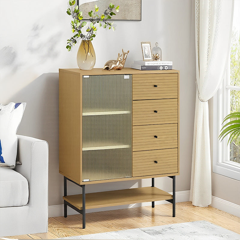 Livingandhome Rustic Wooden Multi-Drawer Storage Cabinet