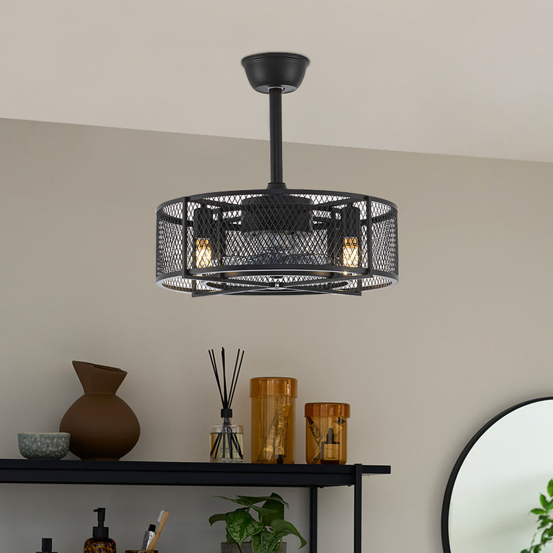 Cottonfy UK Industrial Style Ceiling Fan Light