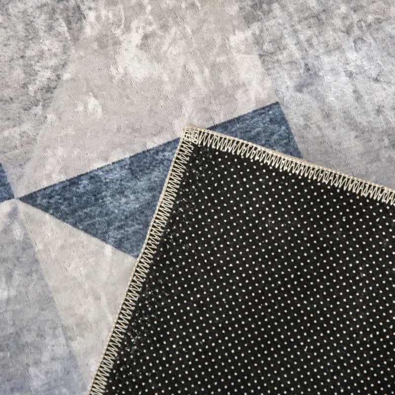 HOMCOM Modern Geometric Rug 80x150 cm - Grey