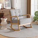 Livingandhome Contemporary Linen Rocking Chair