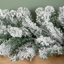 2.7m (9ft) Luxury Imperial Green Snowflocked Christmas Garland