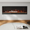 Livingandhome Recessed Electric Fireplace With Remote Control