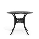 Livingandhome Vintage Round Cast Aluminum Garden Bistro Table