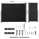 Livingandhome Outdoor Retractable Privacy Side Awning