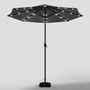 Livingandhome Outdoor Solar 24 LED Lights Patio With Crank For Patio Market With Base