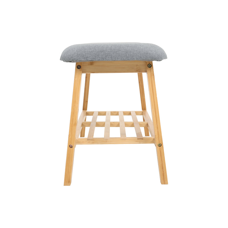 Livingandhome Bamboo Shoe Storage Bench for Hallway