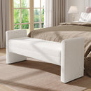 LivingandHome H-Shaped Teddy Upholstered Bench