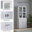 HOMCOM Modern Bookcase Display Storage Cabinet w/ Doors Adjustable Shelves