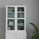 HOMCOM Modern Bookcase Display Storage Cabinet w/ Doors Adjustable Shelves