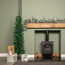 5ft (1.5m) Green Artificial Pencil Christmas Tree With Green Metal Stand and 236 Tips