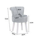 Livingandhome Modern Vanity Chair with Plush Upholstery