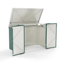 Breeins Steel Trash Can Recycle Bin Enclosure Storage Shed