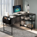 Livingandhome L-Shaped Office Desk with Storage